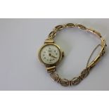 A lady's 9ct gold bracelet watch by Pilot