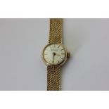 A lady's 9ct gold Rodania bracelet watch