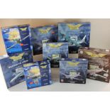 A collection of eight Corgi 'The Aviation Archive' die cast model aeroplanes, to include a Short
