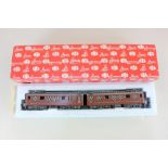 A HAG HO gauge AC three rail BLS articulated twin electric model railway locomotive, No. 242, in