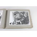 Film memorabilia; a late 1950s / early 1960s scrapbook containing black and white photographs,