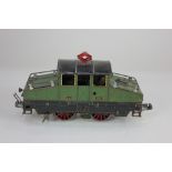 A JEP O gauge electric steeple cab model railway locomotive, in green