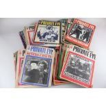 A collection of 1970s Private Eye magazines