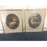 Thomas Burke after Angelica Kauffman, a pair of oval colour prints, Una and Abra, 42cm by 35cm (a/