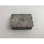 An Edward VII silver snuff box, makers Cornelius Desormeaux Saunders & James Francis Hollings