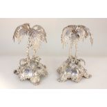 A pair of Victorian electroplated dessert stands, maker possibly Thomas Bradbury and Sons (no