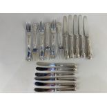 A set of six George IV Scottish silver Kings pattern forks, maker Mitchell & Sons, Glasgow 1824,