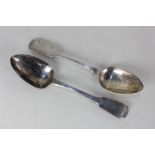 A George IV Irish silver fiddle pattern tablespoon, maker William Cummins, Dublin 1828, together