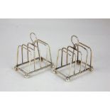A pair of Edward VII silver toast racks, maker James Charles Jay, Chester 1903, 3oz
