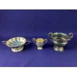 Three Edward VII silver trophy cups, makers: Henry Hodson Plante, London 1910; William Hutton & Sons