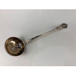 A Victorian Scottish silver kings pattern soup ladle, maker possibly John Muir Jr, Glasgow 1849,