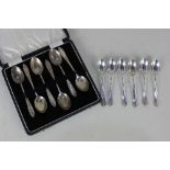 A cased set of six George V silver teaspoons, makers Arthur Price & Co Ltd, Birmingham 1932,