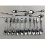 A set of six Victorian silver fiddle pattern teaspoons, maker John Edward Bingham of Walker &