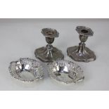 A pair of Victorian silver bonbon dishes, maker William Neale, Chester 1896, of oval form with