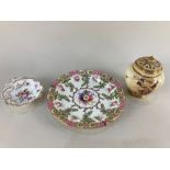 A Royal Worcester blush porcelain pot pourri with lid and pierced cover, model number 1314,