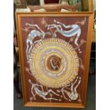 Pinnole (Aboriginal artist), interpretation of a womb, 'Dance to an unborn child', mixed media on