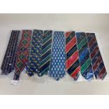 Five Cornhill Insurance Test Series Cricket Ties by Tie Rack, 1995-1999, together with a 1995 and