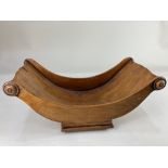 A 19th century cheese stand boat shape on rectangular base (a/f) 39cm