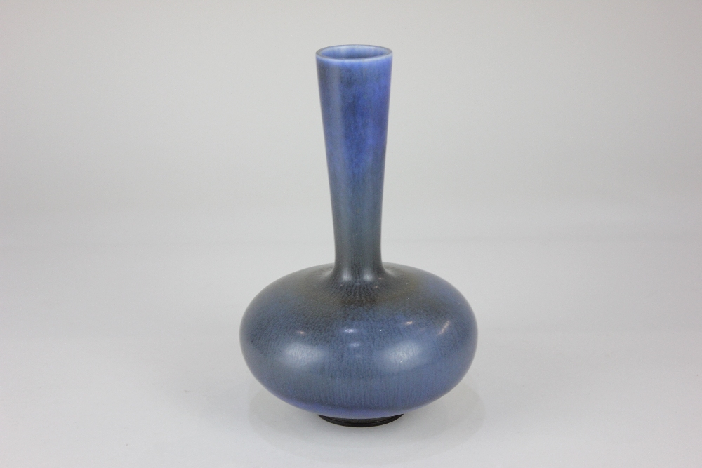 A Berndt Friberg (1899-1981) for Gustavsberg, Sweden blue ombre glazed stoneware vase, of