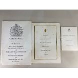 The Prince of Wales and Lady Diana Spencer wedding ephemera, a Wedding Breakfast seating plan, the