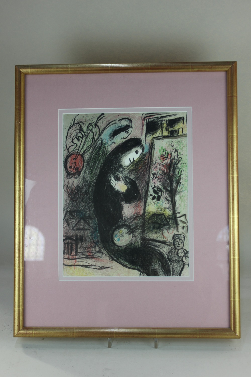 After Marc Chagall (Russian/French, 1887/1985), figures, colour print, 31cm by 23.5cm