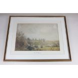 Ernest Pile Bucknall (1861-1919), river landscape view, watercolour, signed, 29cm by 40cm (a/f)