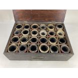 A large collection of wax phonograph cylinders, makers including Edison Record, Edison Bell