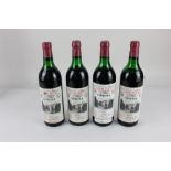 Four bottles of Clos Rene Pomerol red wine 1970