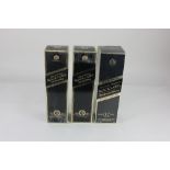 Three bottles of Johnnie Walker Black Label Old Scotch Whisky, aged 12 years, each 75cl, 40% vol,