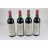 Four bottles of Chateau La Lagune Haut Medoc 1970 red wine