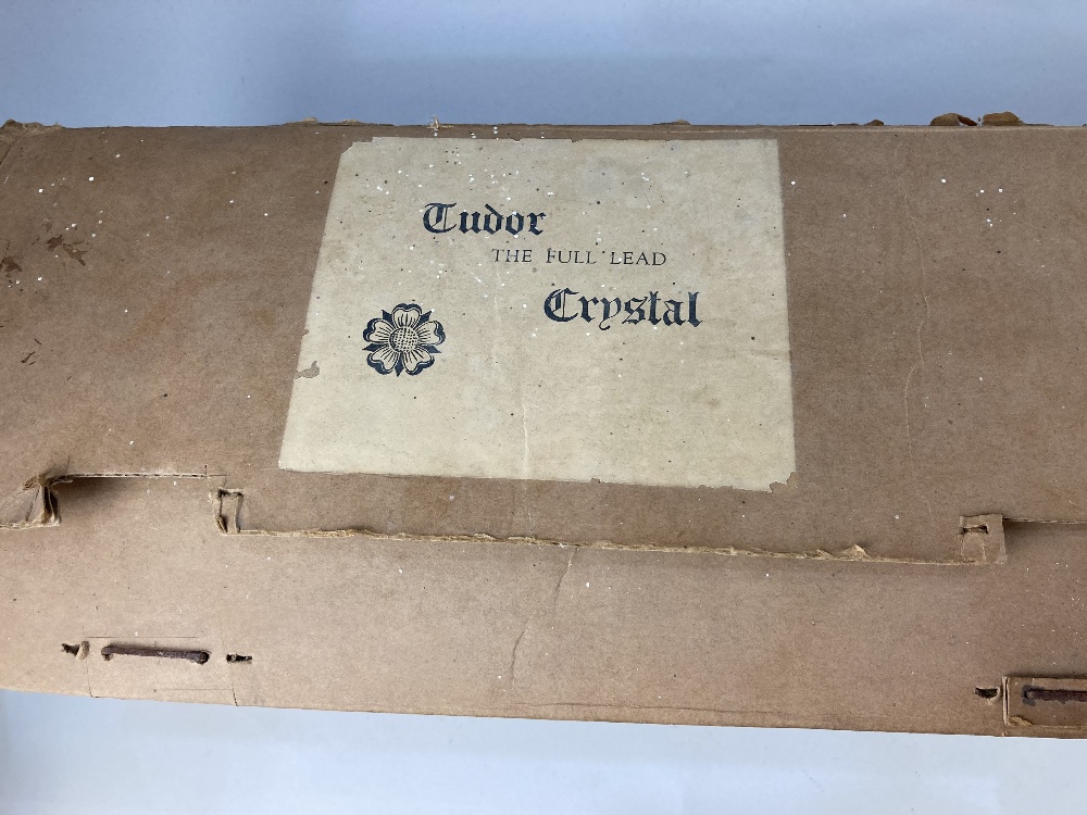 A Tudor lead crystal old English yard of ale glass, in original box and packaging - Image 2 of 2