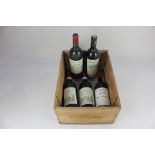 A bottle of Chateau la Raye 1986 Bergerac red wine, two bottles of Villa Antinori Chianti Classico