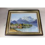 Peter Beadle, lakeside mountain view, 'Mount Earnslaw and Lake Wakatipu from Mount Nicholas