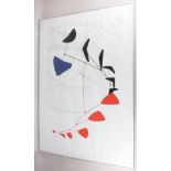 A framed exhibition poster for Alexander Calder (1898-1976), depicting Untitled, 1976, painted