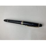 A Montblanc Meisterstuck fountain pen, the 14k nib stamped 4810, Montblanc 585, the pocket clip