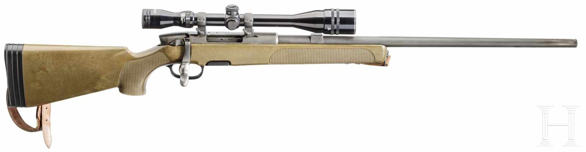 A Steyr SSG 69 sniper rifle, with Tasco scope