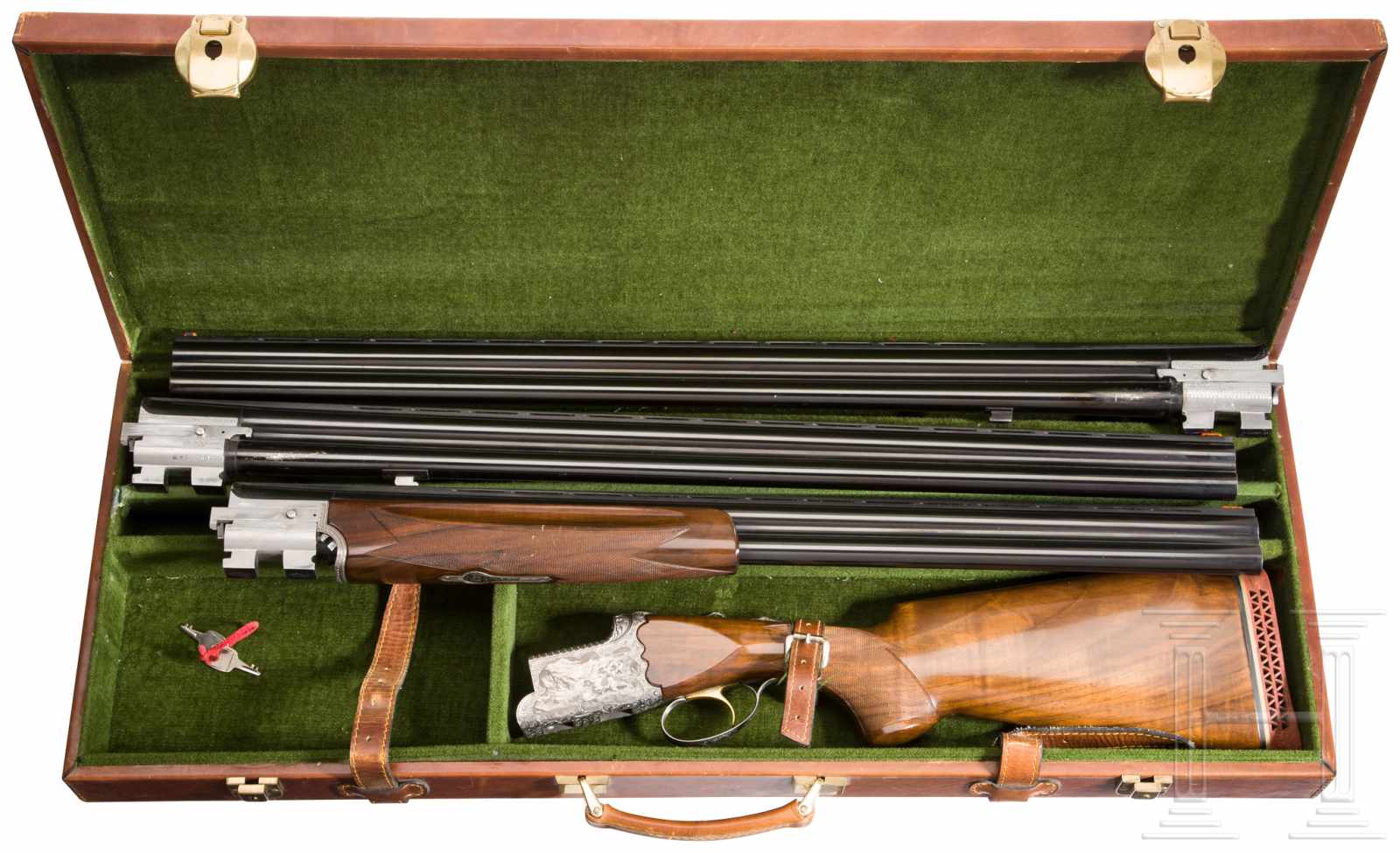 A cased over/under shotgun with two extra barrel sets, by I.A.B./Hege - Image 3 of 3