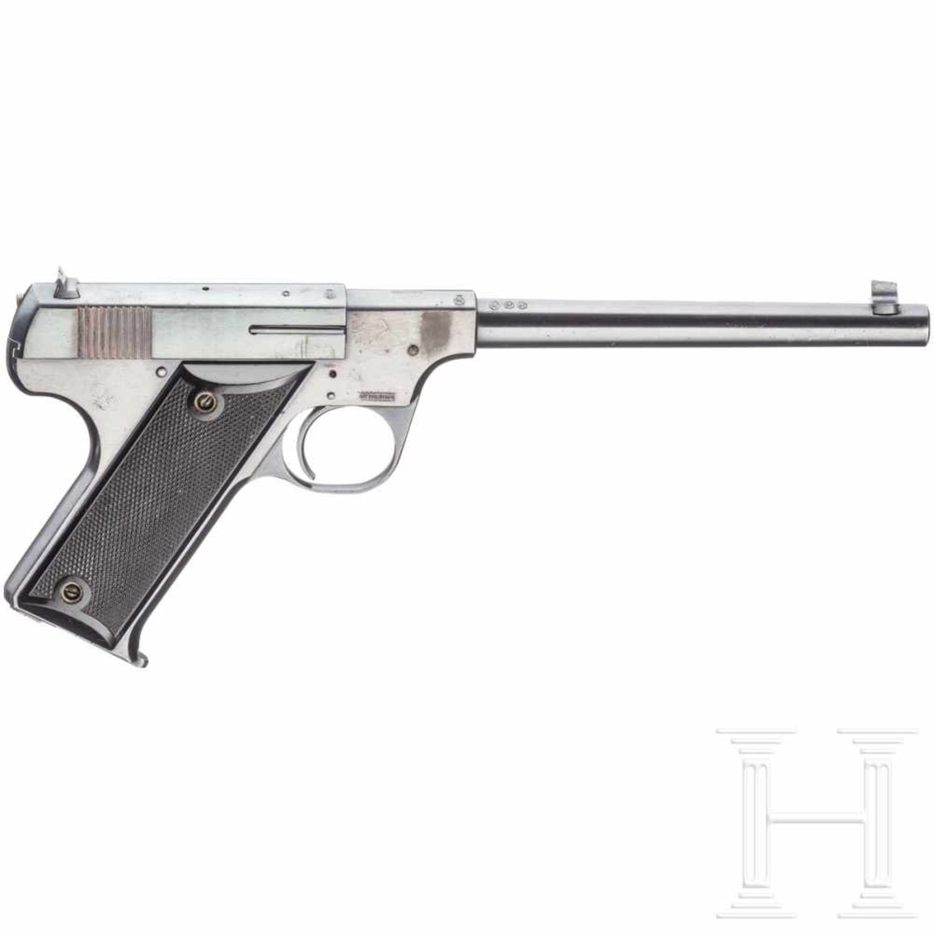 Hartford Arms Target PistolKal. .22 l.r., Nr. 3871, blanker Lauf, Länge 6-3/4". Zehnschüssig. - Bild 2 aus 2