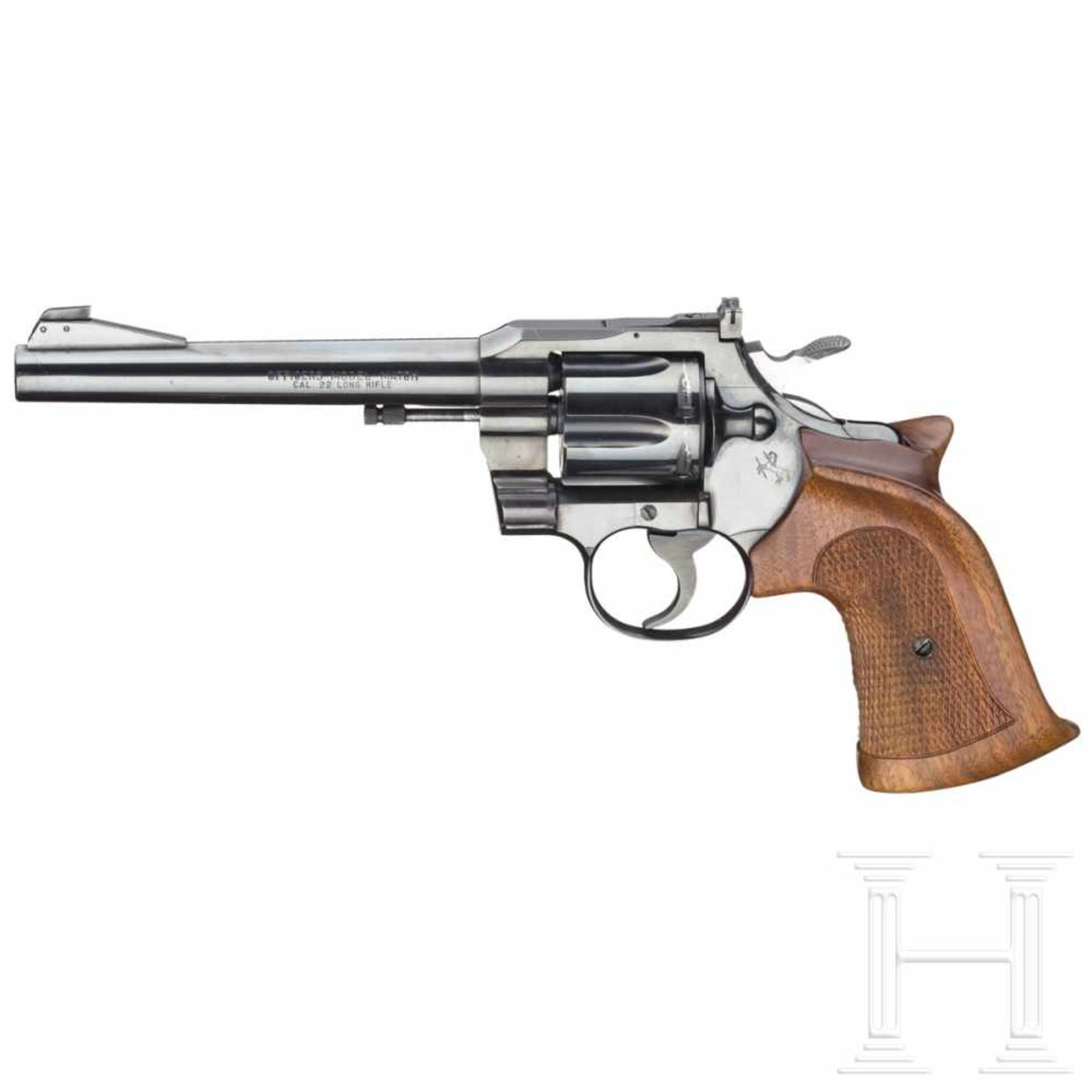 Colt Officers Model MatchKal. .22 l.r., Nr. 76044. Blanker Lauf, Länge 6". Sechsschüssig. Dt.