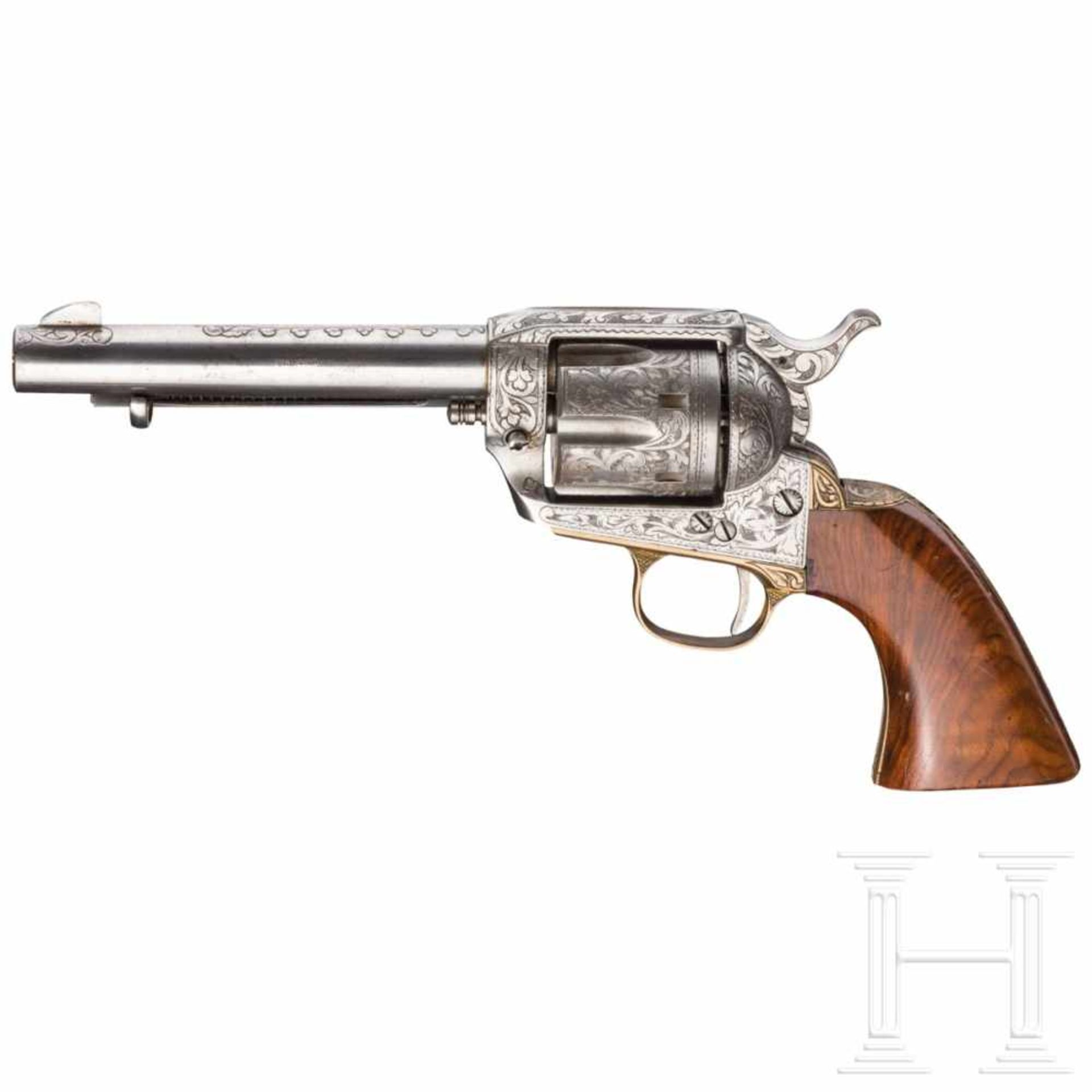 Colt SAA 1873, Armi Jäger, graviertKal. 4 mm M 20, Nr. 43718. Blanker Lauf, Länge 5-1/2".