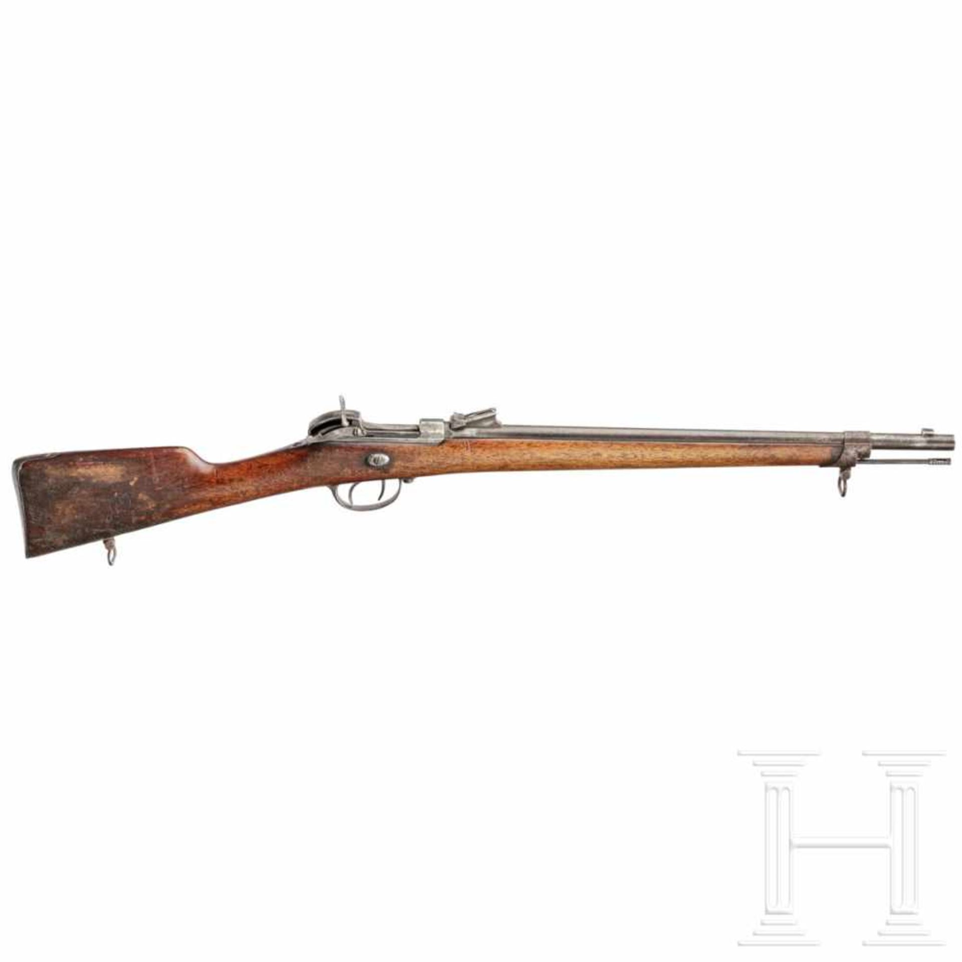 Werder Gendarmerie-Karabiner M 1869/73Kal. 11,5x35R Werder, Nr. 2082, nummerngleich bis auf