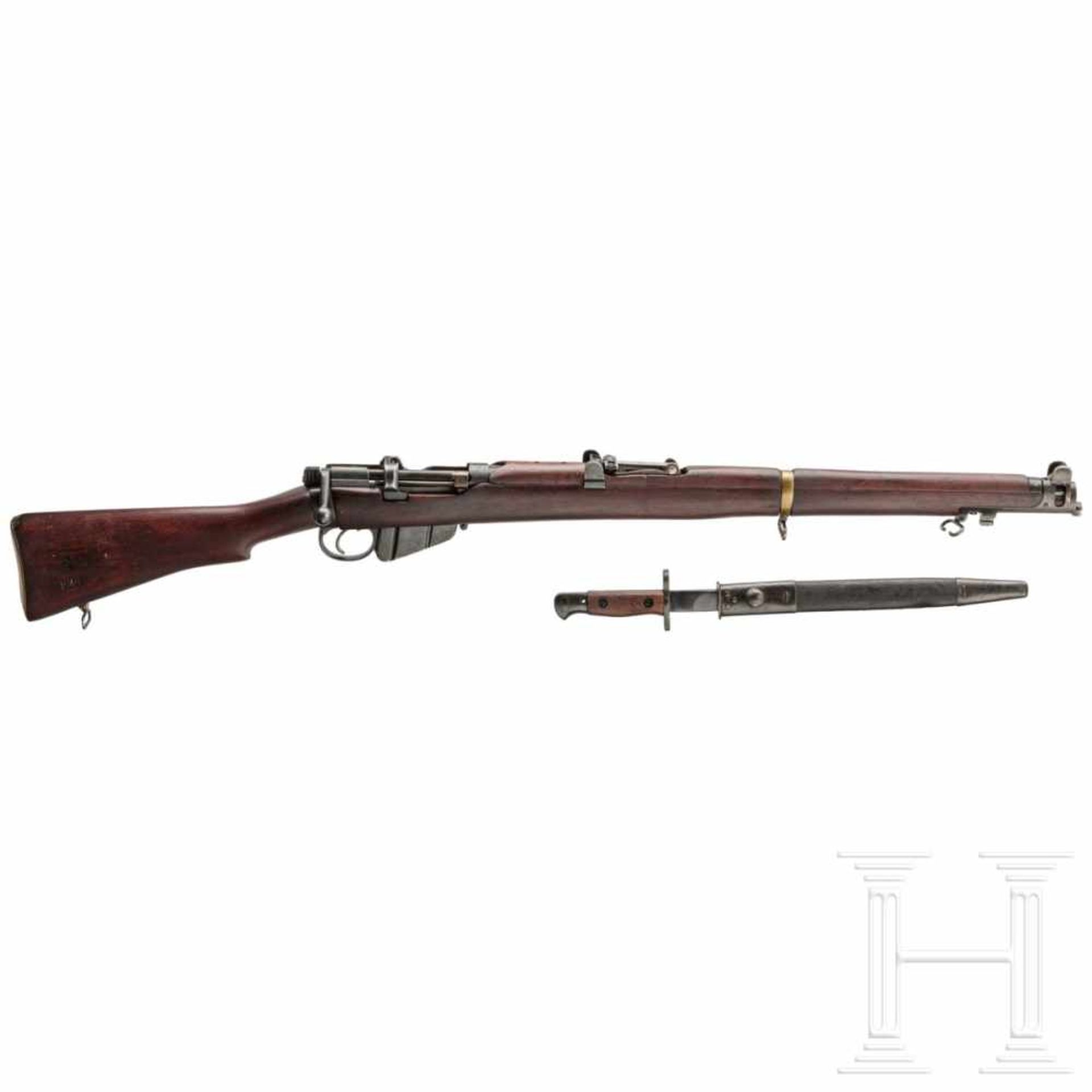 Enfield (SMLE) Rifle Mk III*Kal. .303 brit., Nr. P2707, Verschluss ohne S/N, getauscht, BKA-Raute am