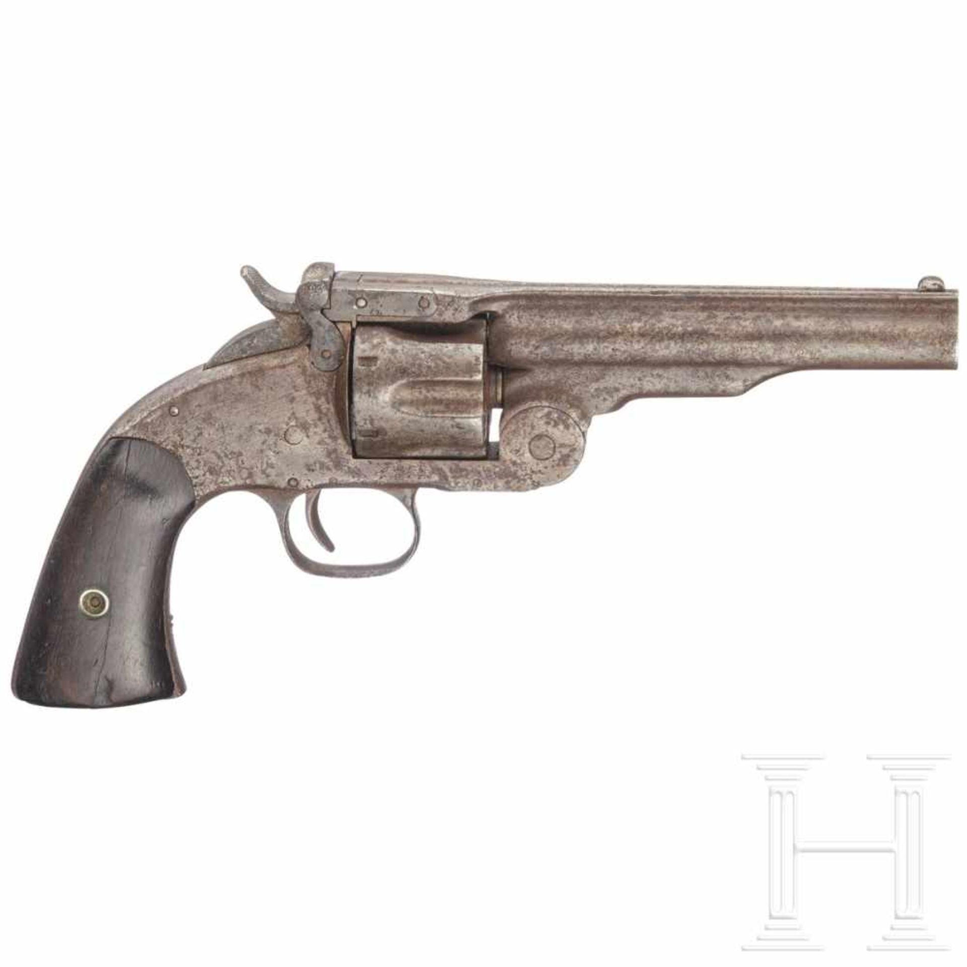 A Smith & Wesson 2nd Model Schofield Single Action revolverKal. .45 S&W, Nr. 8750, rauer Lauf, Länge - Bild 2 aus 4