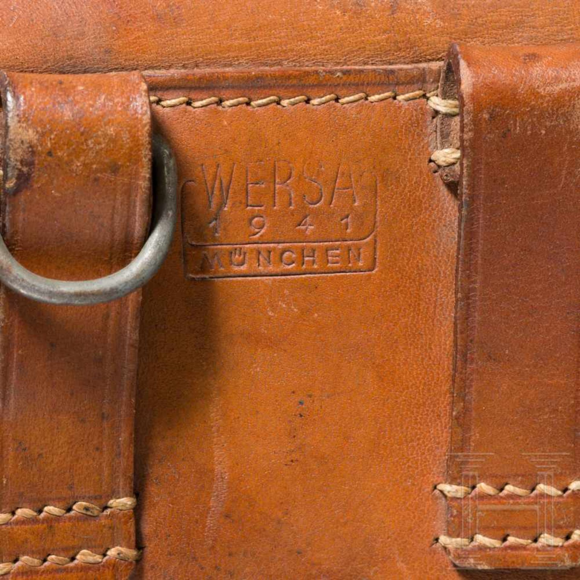 Three holsters for Mauser HScTasche aus schwarzem Rindsleder, Hersteller "Vitousek Hohenbrück 1941". - Bild 4 aus 4