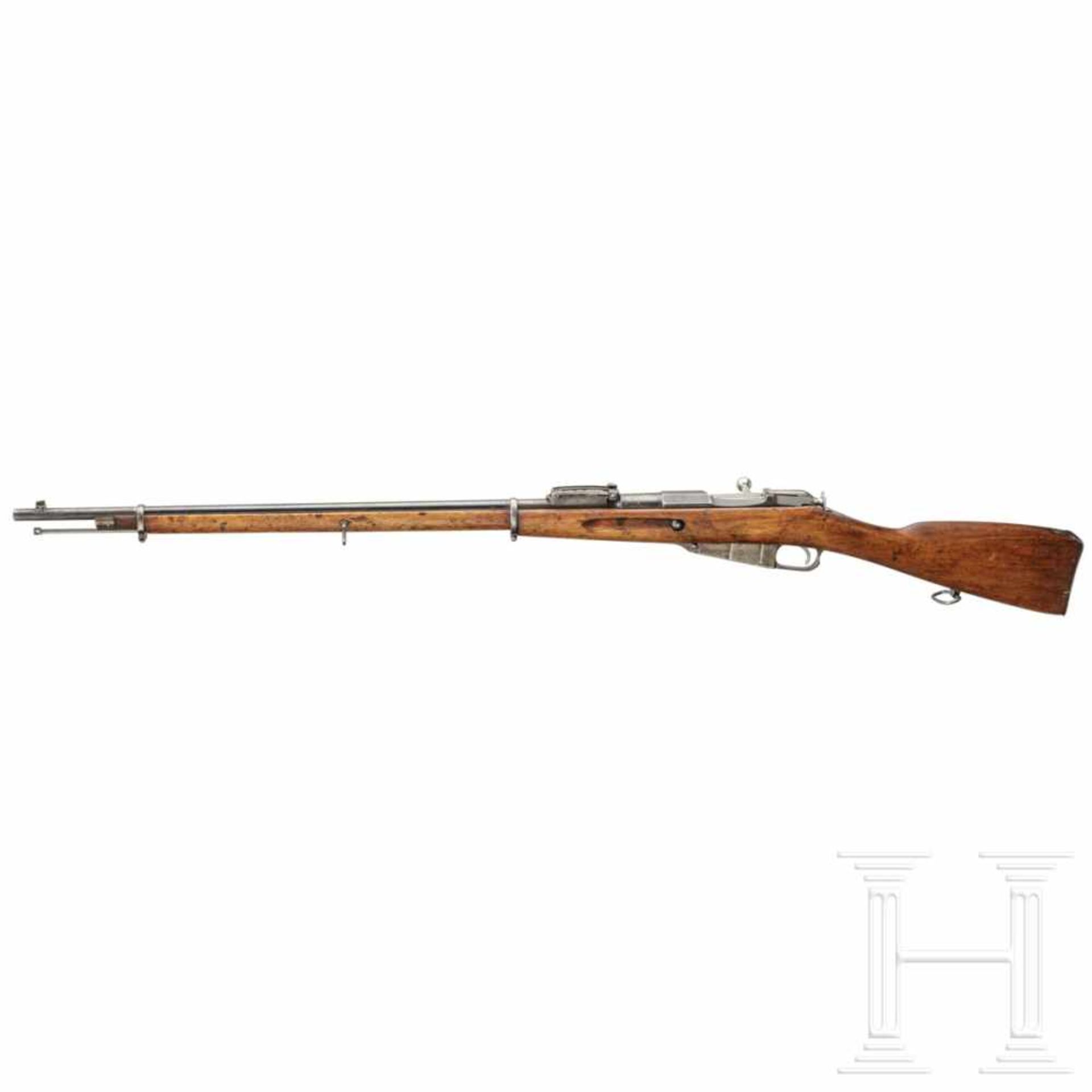 Mosin-Nagant Mod. 1891, IshevskKal. 7,62x54R, Nr. 33809, nummerngleich bis auf Magazinkasten. Lauf - Bild 2 aus 3