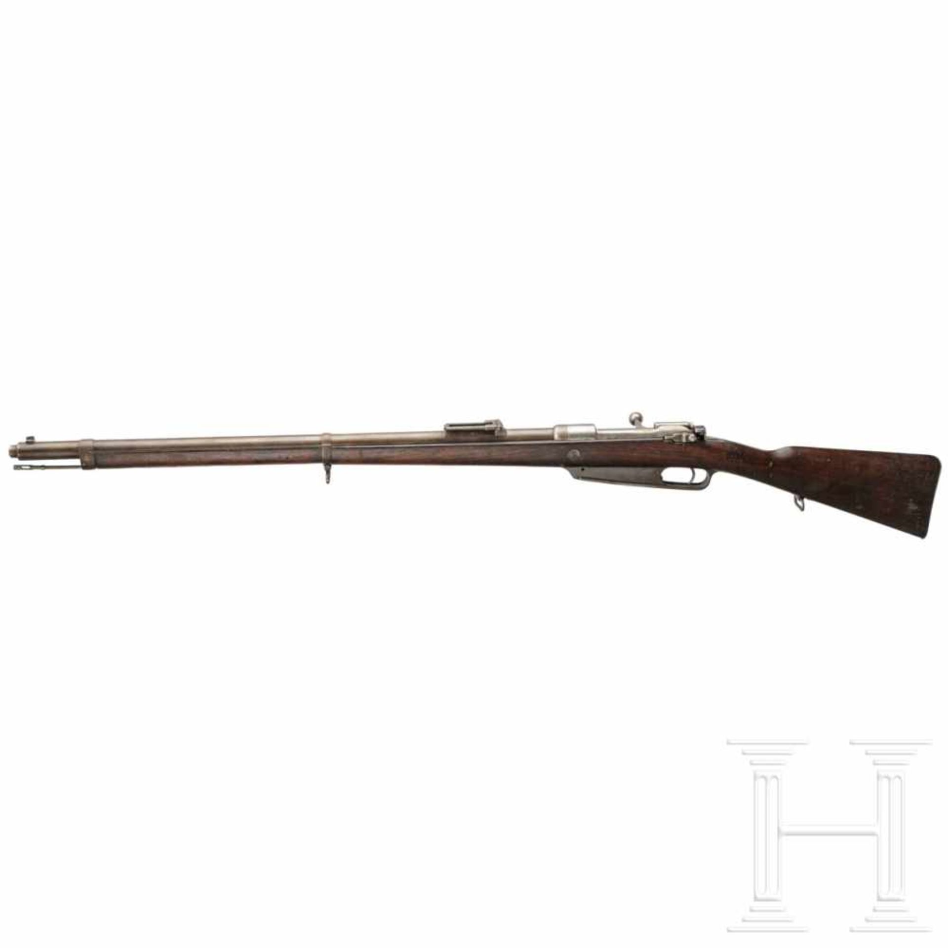 Gewehr 88, Steyr 1890Kal. 8x57 IS, Nr. F9858, Nicht nummerngleich. Fast blanker Lauf. Visierblatt in - Bild 2 aus 3