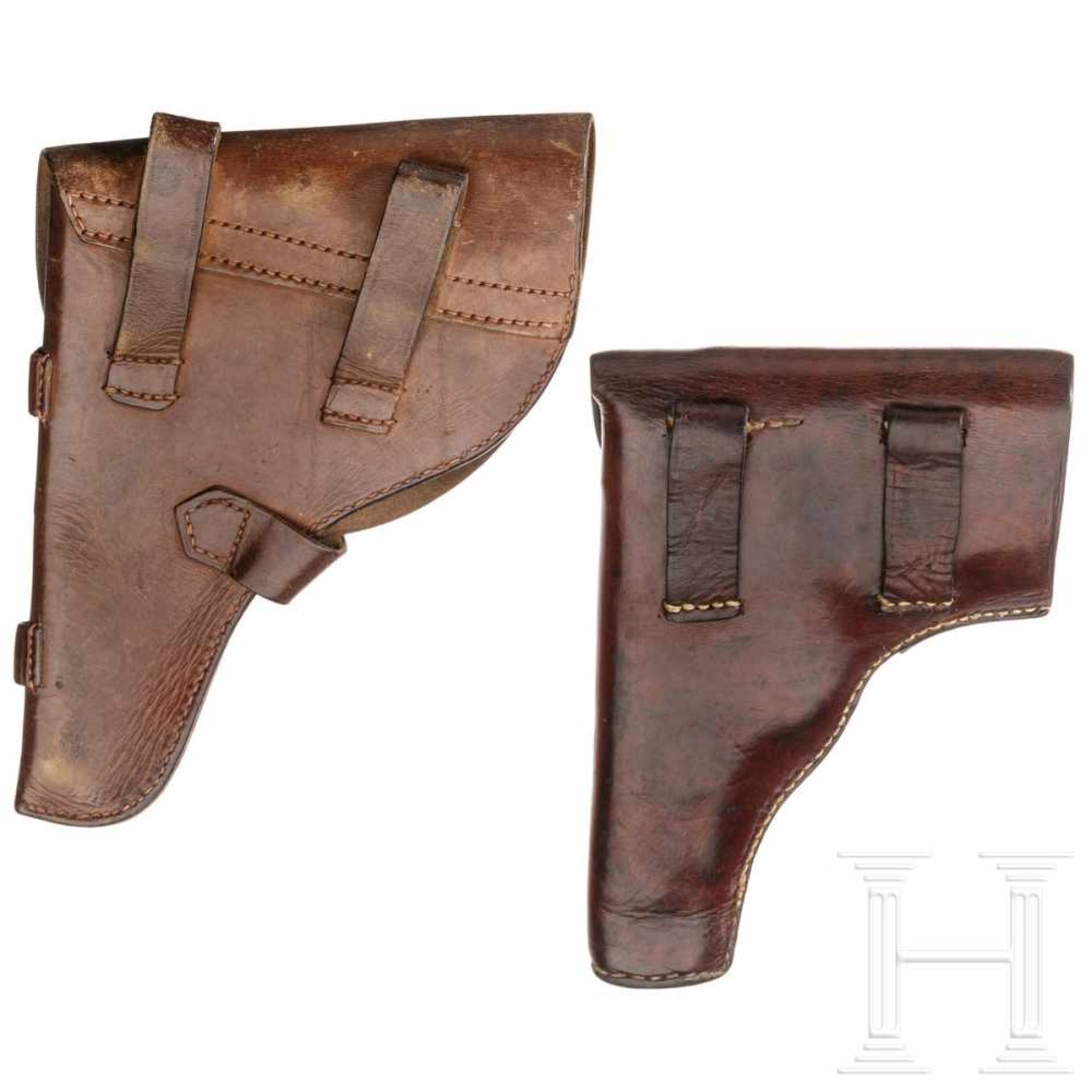 Two holsters for Radom and Tokarev pistolsRadom: Aus dunkelbraunem Rindsleder, im Deckel div. - Bild 2 aus 2