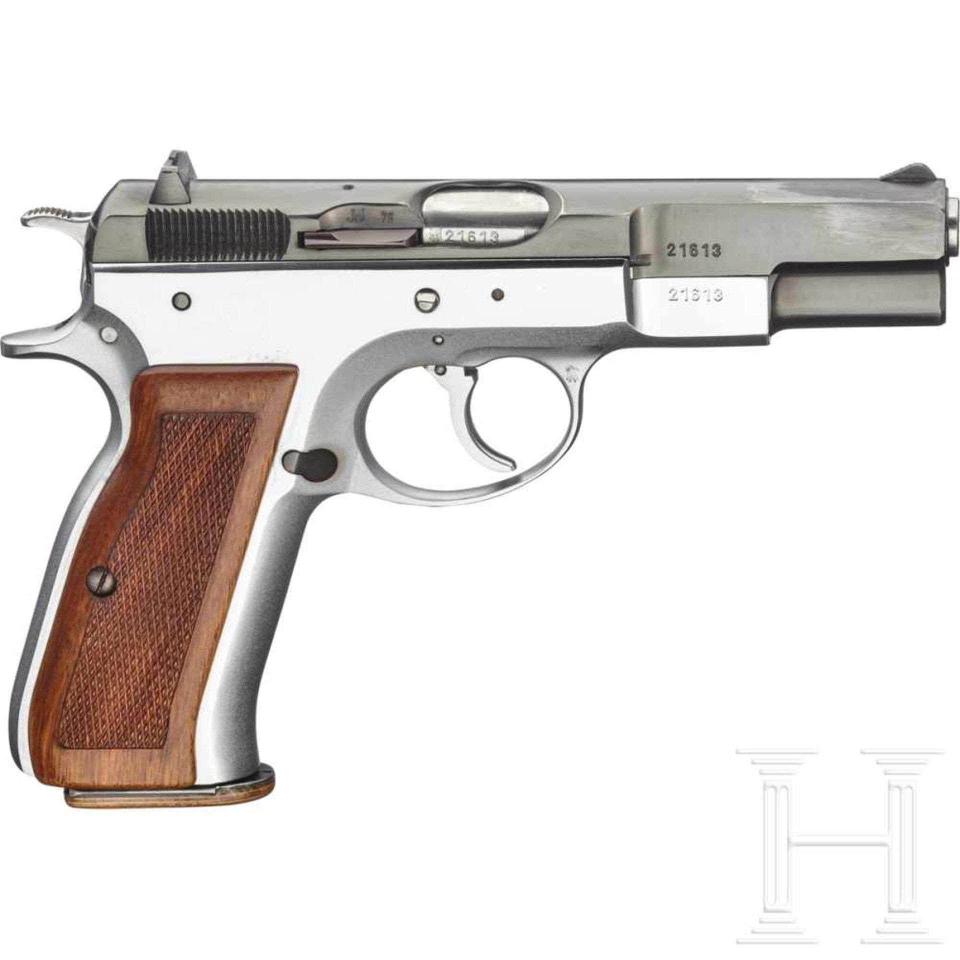 CZ Mod. 75, two-tone, im KartonKal. 9mm Luger, Nr. 21613, nummerngleich. Blanker Lauf. 15- - Bild 2 aus 2