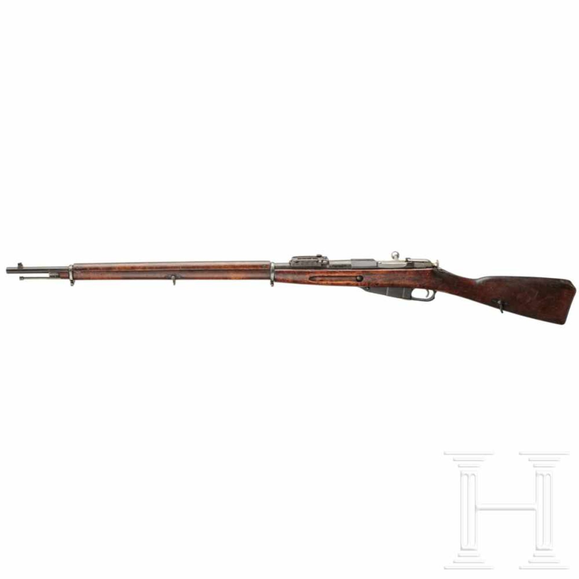 Mosin-Nagant Mod. 1891, RemingtonKal. 7,62x54R, Nr. 227058, nummerngleich. Blanker Lauf. - Bild 2 aus 3