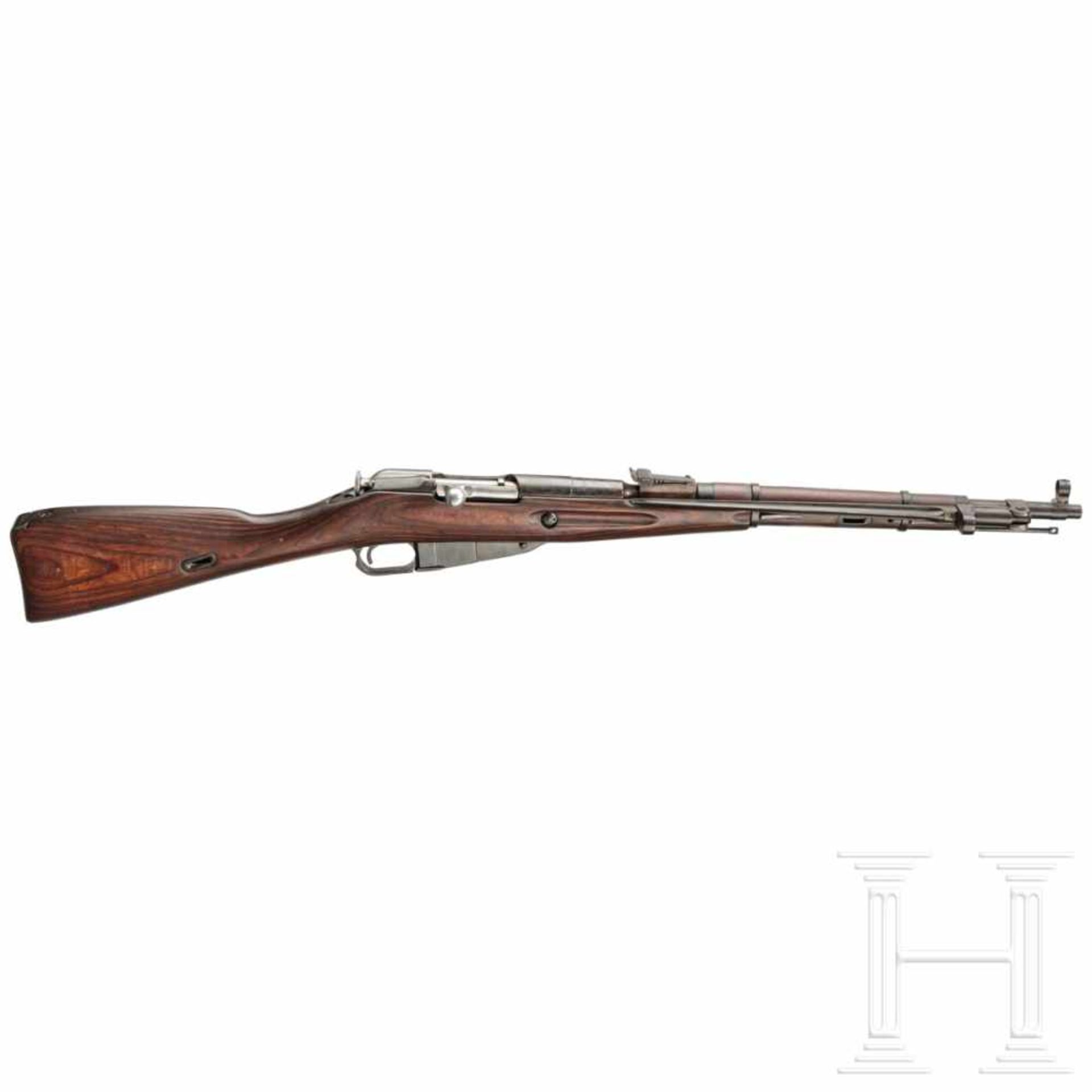 Karabiner Mosin-Nagant Mod. 1944Kal. 7,62x54R, Nr. YU8599, in Kyrilliza. Verschluss nicht